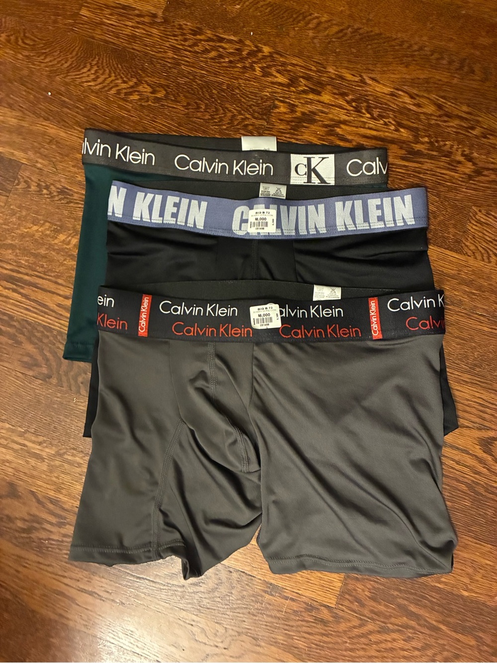 Calvin Klein 3-Pack Men's Boxer Briefs - Black, Gray, Green
